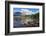 Wide angle shot of Capri Lagoon featuring Monte Fitz Roy in the background and rocks in the foregro-Fernando Carniel Machado-Framed Photographic Print