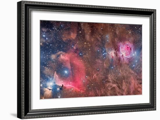 Widefield View of Orion Nebula and Horsehead Nebula-null-Framed Premium Photographic Print