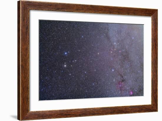 Widefield View of the Gemini Constellation with Nearby Deep Sky Objects-null-Framed Photographic Print