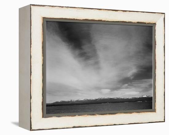 Wider Strip Of Mountains "Yellowstone Lake Yellowstone NP" Wyoming. 1933-1942-Ansel Adams-Framed Stretched Canvas