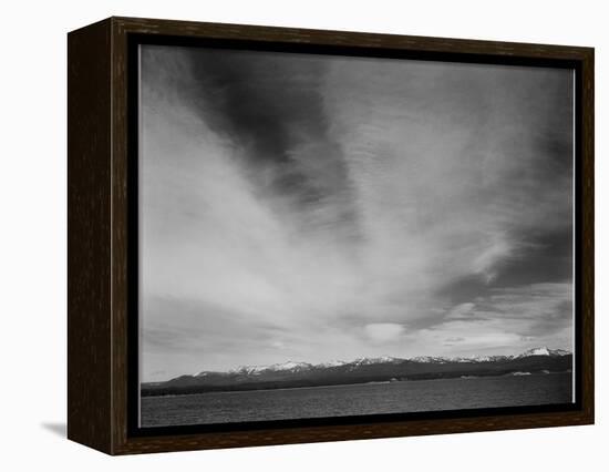 Wider Strip Of Mountains "Yellowstone Lake Yellowstone NP" Wyoming. 1933-1942-Ansel Adams-Framed Stretched Canvas