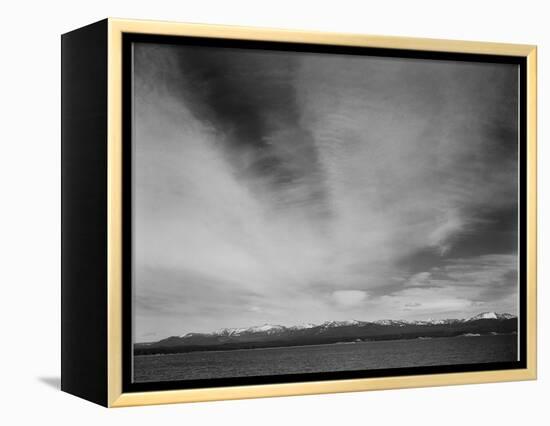 Wider Strip Of Mountains "Yellowstone Lake Yellowstone NP" Wyoming. 1933-1942-Ansel Adams-Framed Stretched Canvas