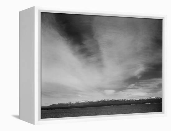 Wider Strip Of Mountains "Yellowstone Lake Yellowstone NP" Wyoming. 1933-1942-Ansel Adams-Framed Stretched Canvas