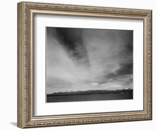 Wider Strip Of Mountains "Yellowstone Lake Yellowstone NP" Wyoming. 1933-1942-Ansel Adams-Framed Art Print