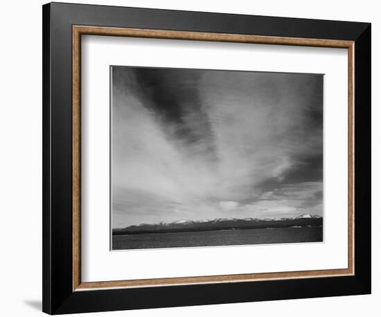 Wider Strip Of Mountains "Yellowstone Lake Yellowstone NP" Wyoming. 1933-1942-Ansel Adams-Framed Art Print