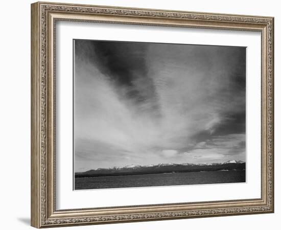 Wider Strip Of Mountains "Yellowstone Lake Yellowstone NP" Wyoming. 1933-1942-Ansel Adams-Framed Art Print