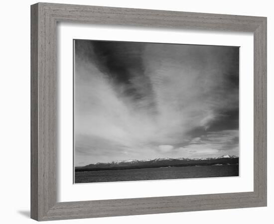 Wider Strip Of Mountains "Yellowstone Lake Yellowstone NP" Wyoming. 1933-1942-Ansel Adams-Framed Art Print