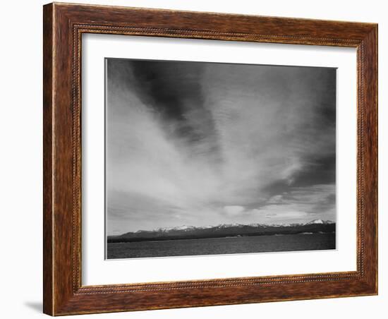 Wider Strip Of Mountains "Yellowstone Lake Yellowstone NP" Wyoming. 1933-1942-Ansel Adams-Framed Art Print