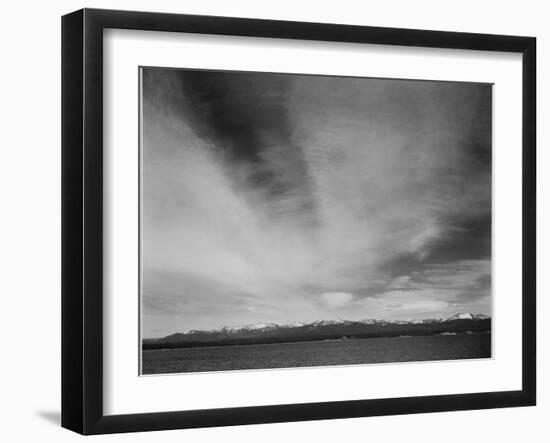 Wider Strip Of Mountains "Yellowstone Lake Yellowstone NP" Wyoming. 1933-1942-Ansel Adams-Framed Art Print