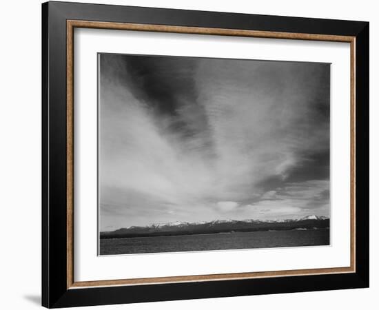 Wider Strip Of Mountains "Yellowstone Lake Yellowstone NP" Wyoming. 1933-1942-Ansel Adams-Framed Art Print