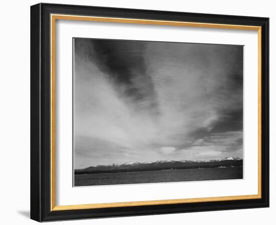 Wider Strip Of Mountains "Yellowstone Lake Yellowstone NP" Wyoming. 1933-1942-Ansel Adams-Framed Art Print