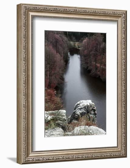 Wiembecke pond at  the Externsteine-By-Framed Photographic Print