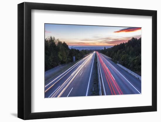 Wiener Au§enring Autobahn A21' (Highway), View from Gie§hŸbl to Vienna, Austria, Europe-Gerhard Wild-Framed Photographic Print