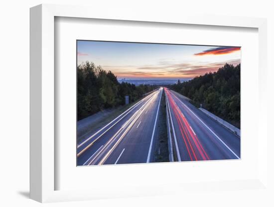 Wiener Au§enring Autobahn A21' (Highway), View from Gie§hŸbl to Vienna, Austria, Europe-Gerhard Wild-Framed Photographic Print