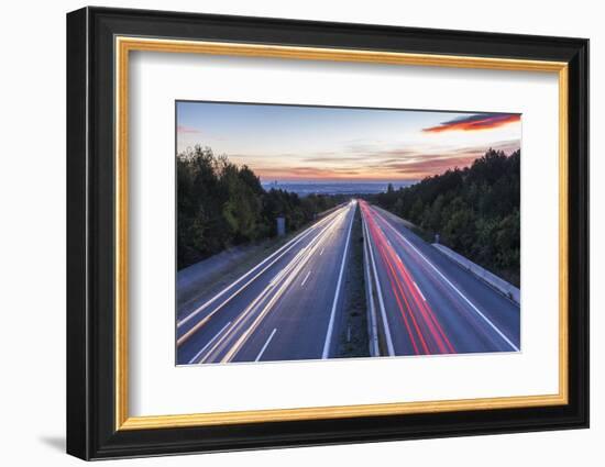 Wiener Au§enring Autobahn A21' (Highway), View from Gie§hŸbl to Vienna, Austria, Europe-Gerhard Wild-Framed Photographic Print