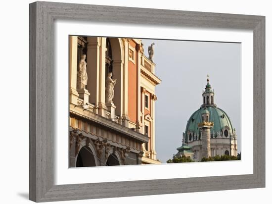 Wiener Musikverein (1866-9) and Karlskirche, Vienna, Austria-Julian Castle-Framed Photo