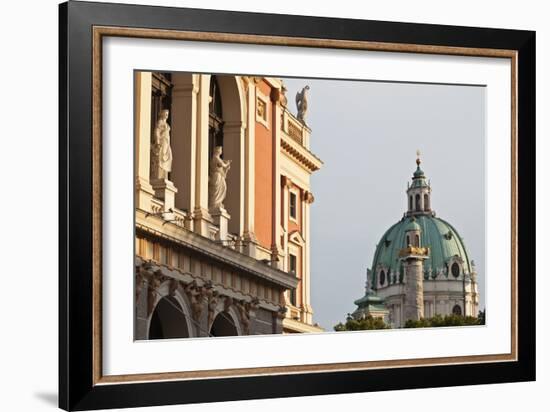 Wiener Musikverein (1866-9) and Karlskirche, Vienna, Austria-Julian Castle-Framed Photo