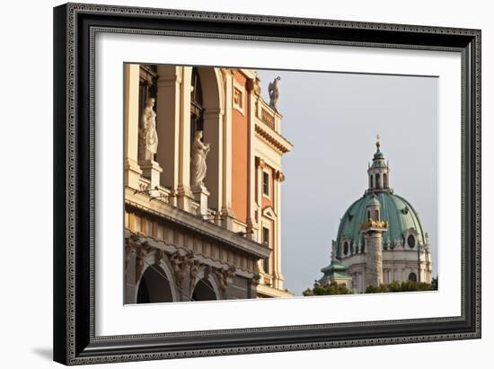 Wiener Musikverein (1866-9) and Karlskirche, Vienna, Austria-Julian Castle-Framed Photo