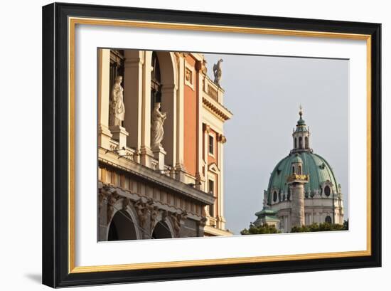 Wiener Musikverein (1866-9) and Karlskirche, Vienna, Austria-Julian Castle-Framed Photo