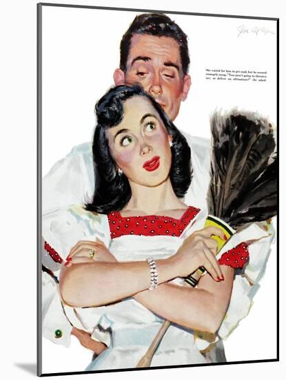 Wife in Revolt - Saturday Evening Post "Leading Ladies", March 22, 1952 pg.24-Joe deMers-Mounted Giclee Print