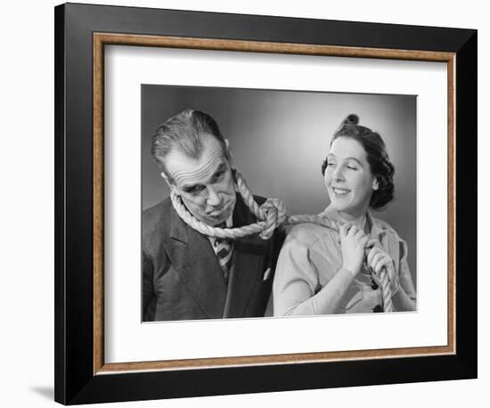 Wife Leading Husband with Noose-Philip Gendreau-Framed Photographic Print