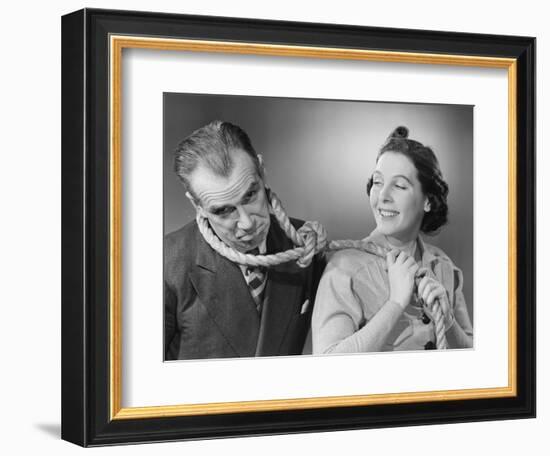 Wife Leading Husband with Noose-Philip Gendreau-Framed Photographic Print