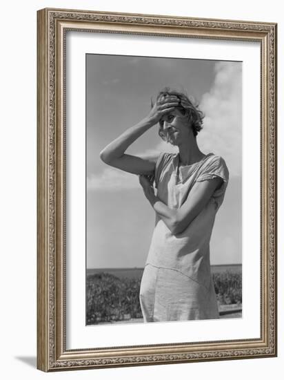 Wife of a Migratory Laborer with Three Children-Dorothea Lange-Framed Art Print