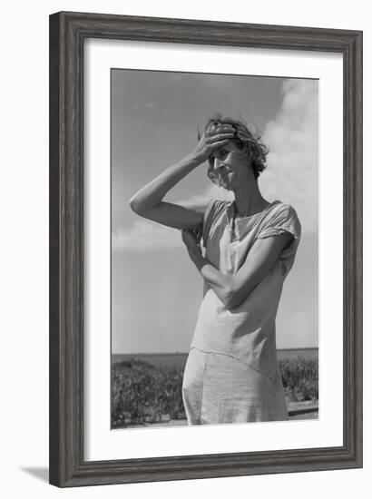 Wife of a Migratory Laborer with Three Children-Dorothea Lange-Framed Art Print