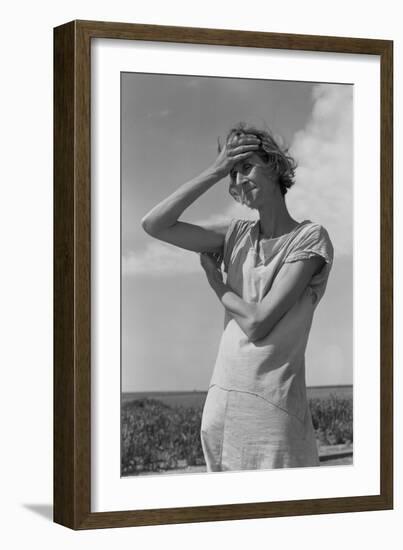 Wife of a Migratory Laborer with Three Children-Dorothea Lange-Framed Art Print