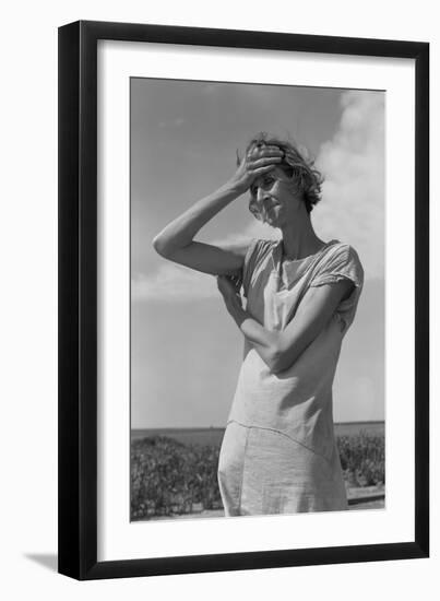 Wife of a Migratory Laborer with Three Children-Dorothea Lange-Framed Art Print