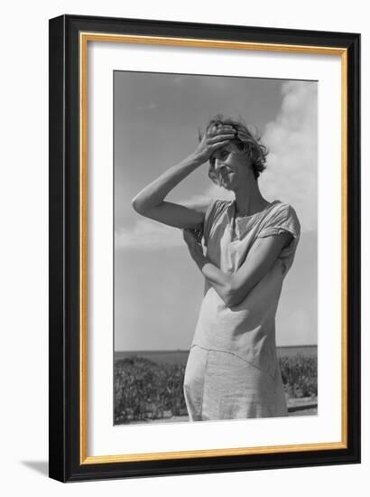 Wife of a Migratory Laborer with Three Children-Dorothea Lange-Framed Art Print