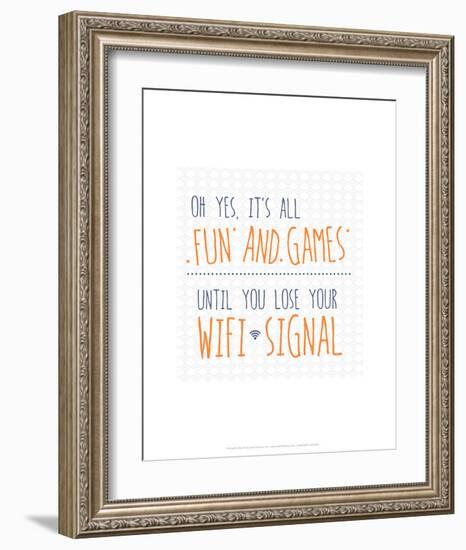 Wifi Signal - Wink Designs Contemporary Print-Michelle Lancaster-Framed Art Print