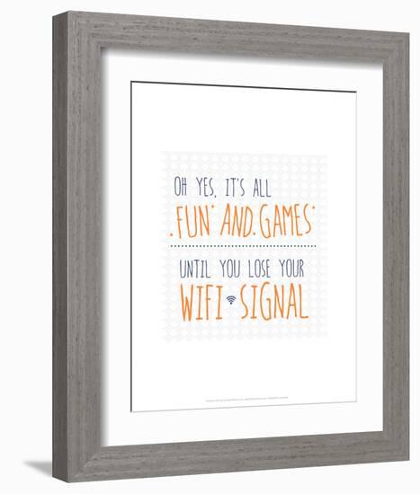 Wifi Signal - Wink Designs Contemporary Print-Michelle Lancaster-Framed Art Print