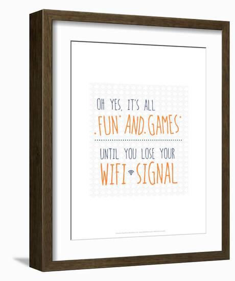 Wifi Signal - Wink Designs Contemporary Print-Michelle Lancaster-Framed Art Print