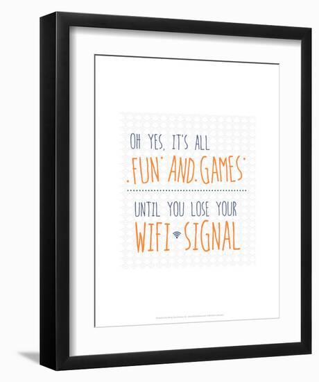 Wifi Signal - Wink Designs Contemporary Print-Michelle Lancaster-Framed Art Print