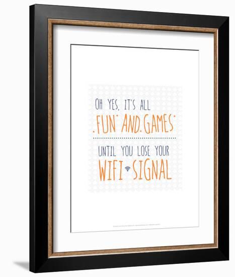 Wifi Signal - Wink Designs Contemporary Print-Michelle Lancaster-Framed Art Print