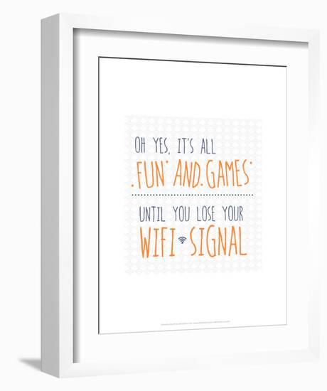 Wifi Signal - Wink Designs Contemporary Print-Michelle Lancaster-Framed Art Print