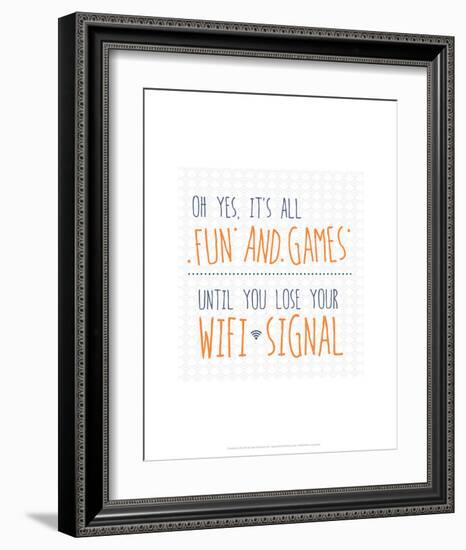 Wifi Signal - Wink Designs Contemporary Print-Michelle Lancaster-Framed Art Print