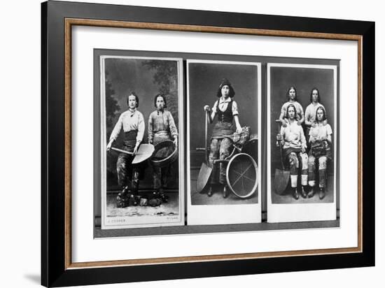 Wigan Pit Girls (B/W Photo)-English Photographer-Framed Giclee Print