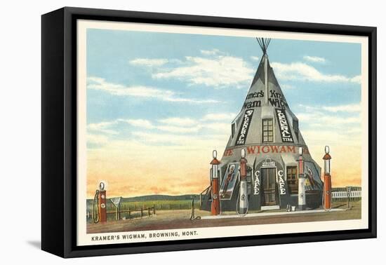 Wigwam Gas Station, Browning, Montana-null-Framed Stretched Canvas