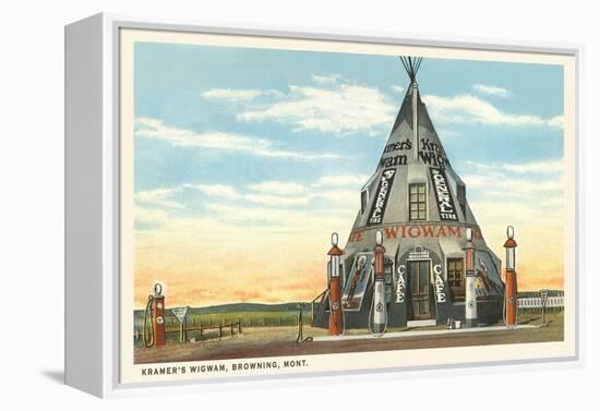 Wigwam Gas Station, Browning, Montana-null-Framed Stretched Canvas