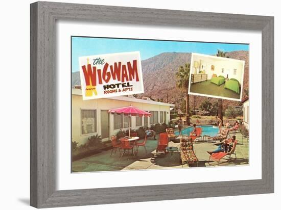 Wigwam Hotel, Vintage Motel-null-Framed Art Print