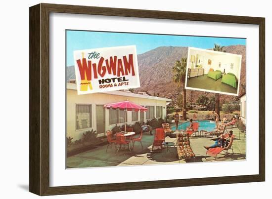 Wigwam Hotel, Vintage Motel-null-Framed Art Print