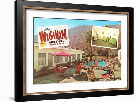 Wigwam Hotel, Vintage Motel-null-Framed Art Print