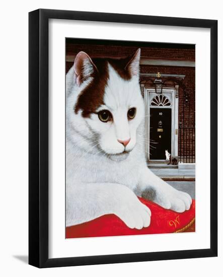 Wilberforce, the Number 10 Cat, 1987-Frances Broomfield-Framed Giclee Print
