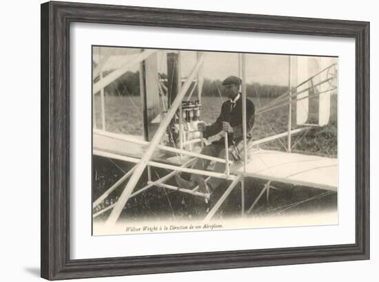 Wilbur Wright at the Controls-null-Framed Art Print