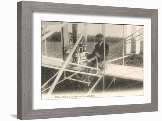 Wilbur Wright at the Controls-null-Framed Art Print