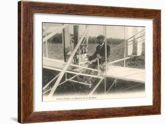 Wilbur Wright at the Controls-null-Framed Art Print