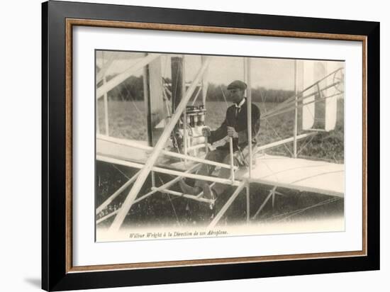 Wilbur Wright at the Controls-null-Framed Art Print