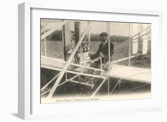 Wilbur Wright at the Controls-null-Framed Art Print